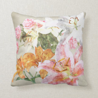 Waterverf Lilies Pillow Kussen