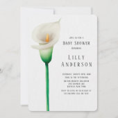 Waterverf Lilly Baby shower Kaart (Voorkant)