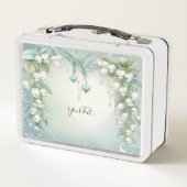 Waterverf Lily of the Valley Metal Lunchbox (Achterkant)
