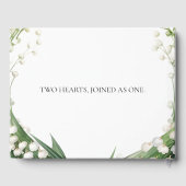 Waterverf Lily van de vallei bruids bruiloft Gastenboek (Achterkant)