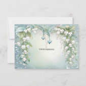 Waterverf Lily van de Vallei Dank u Kaart (Achterkant)