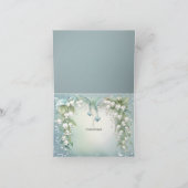 Waterverf Lily van de Vallei Dank u Kaart (Binnen)