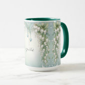 Waterverf Lily van de Vallei Koffie Mok (Voorkant rechts)