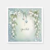 Waterverf Lily van de vallei servetten (Voorkant)