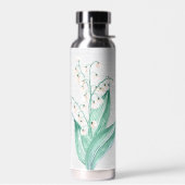 Waterverf Lily van de Valley Bouquet Waterfles (Links)