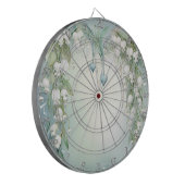 Waterverf Lily van de Valley Dartboard Dartbord (Voorkant Links)