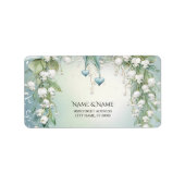 Waterverf Lily van het Valley Address Label (Voorkant)
