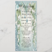 Waterverf Lily van het Valley Wedding Program Programma (Voorkant)