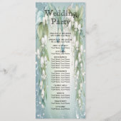 Waterverf Lily van het Valley Wedding Program Programma (Achterkant)