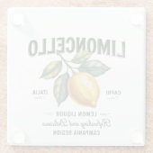Waterverf Limoncello Lemon Liqueur Italië Glazen Onderzetter (Achterkant)