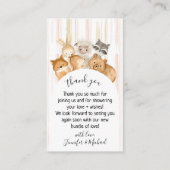 Waterverf Line Forest Baby Animal Bedankt Informatiekaartje (Voorkant)