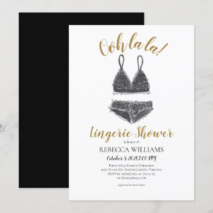 Waterverf Lingerie Shower Vrijgezellenfeest Kaart