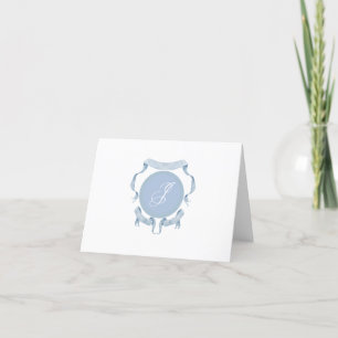 Waterverf lint logo kam monogram bedankkaart