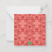 Waterverf Lint Mistletoe Kerstmis Notitiekaartje (Achterkant)