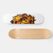 Waterverf Lion Half Face Skateboard (Horizontaal)