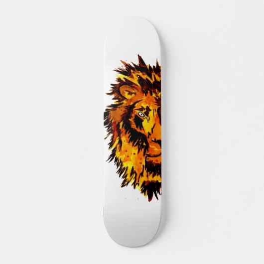 Waterverf Lion Half Face Skateboard (Voorkant)