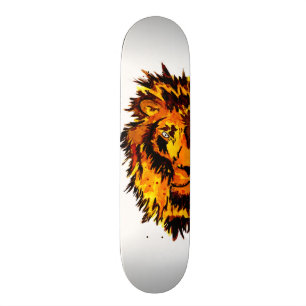 Waterverf Lion Half Face Skateboard