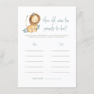 Waterverf Lion Prince Hoe oud waren de ouders? Informatiekaartje