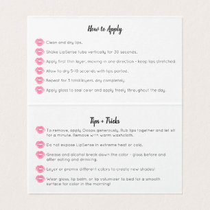 Waterverf lippies Visitekaartje - tips en toepassi