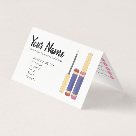 Waterverf lippies Visitekaartje - tips en toepassi (Achterkant)