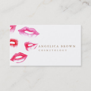 Waterverf Lipstick Cosmetologie Visitekaartje