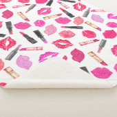 Waterverf Lipstick Pattern Makeup Artist Sherpa Deken (3/4)