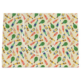 Waterverf Liquor Fles patroon gift Groot Cadeauzakje