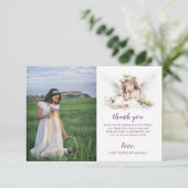 Waterverf Little Angle First Holy Communion Bedankkaart (Staand voorkant)