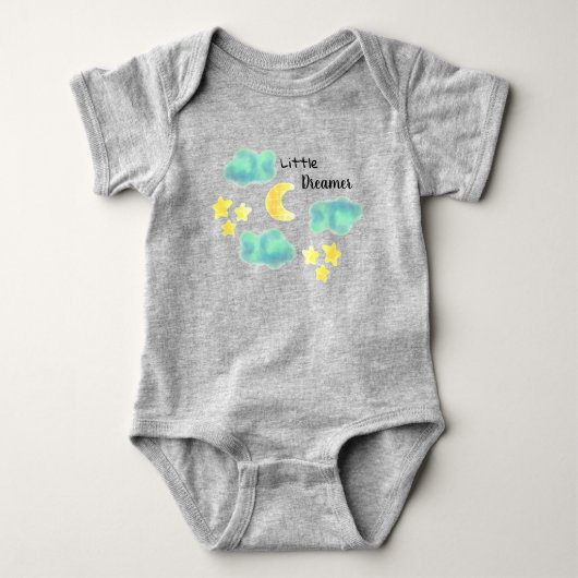 Waterverf "Little Dreamweaver" Moon & Stars Romper (Voorkant)
