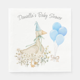 Waterverf Little Goose Wildflower Blue Balloons Servet