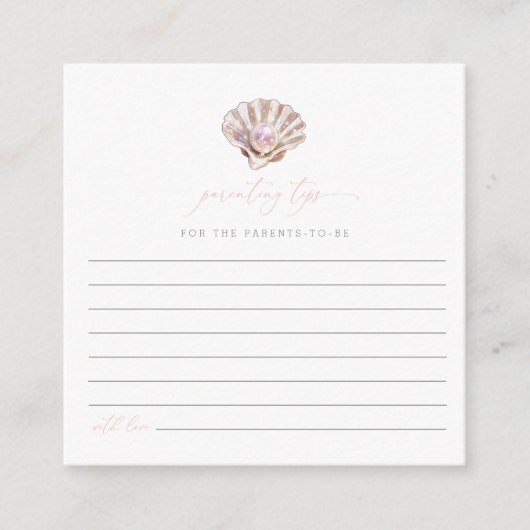 Waterverf Little Pearl Ouderschap Tips Informatiekaartje (Voorkant)