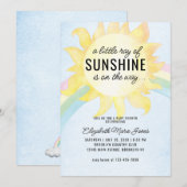 Waterverf Little Ray of Sunshine Sky Baby shower Kaart (Voorkant / Achterkant)