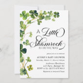 Waterverf Little Shamrock Script Baby shower Kaart (Voorkant)