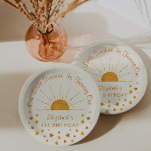 Waterverf Little Sunshine 1st Birthday Paper Pla Papieren Bordje