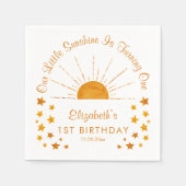 Waterverf Little Sunshine 1st Birthday Servet (Voorkant)