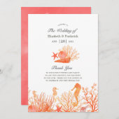 Waterverf Living Coral Beach Weddenschap Programma (Voorkant / Achterkant)
