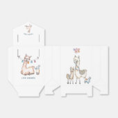 Waterverf Llama, Baby shower met thema Bedankdoosjes (Uitgevouwen)