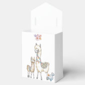 Waterverf Llama, Baby shower met thema Bedankdoosjes (Geopend)