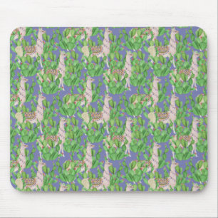 Waterverf Llama en Catus Pattern Muismat