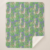 Waterverf Llama en Catus Pattern Sherpa Deken (Voorkant)