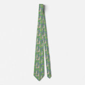 Waterverf Llama en Catus Pattern Stropdas (Voorkant)