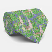 Waterverf Llama en Catus Pattern Stropdas (Opgerold)