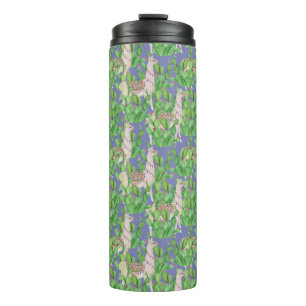Waterverf Llama en Catus Pattern Thermosbeker