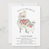 Waterverf Llama Mamma Baby shower uitnodiging (Voorkant)
