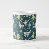 Waterverf Llama-vlagpatroon Extra Grote Beker (Voorkant)