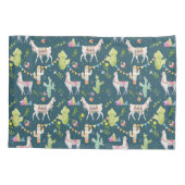 Waterverf Llama-vlagpatroon Kussensloop (Achterkant-Links)