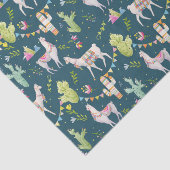 Waterverf Llama-vlagpatroon Tissuepapier (Detail)