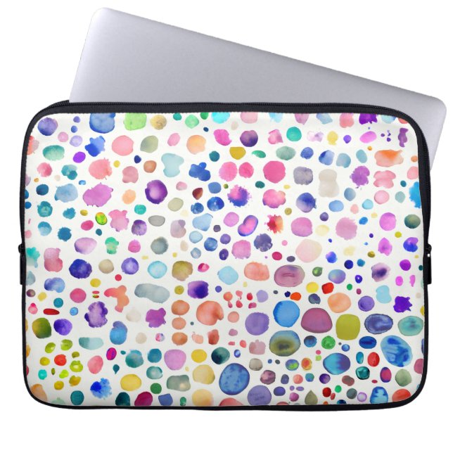 Waterverf lobby laptop sleeve (Voorkant)