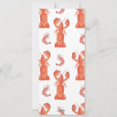 Waterverf Lobster Crawfish Nautisch menu (Achterkant)