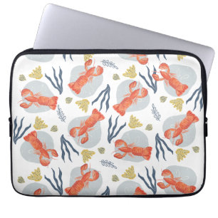 Waterverf Lobster Crustacean Beach Sand Dollars Laptop Sleeve